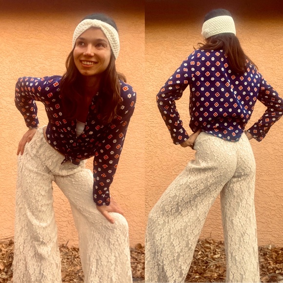 70’s Killer Flower Print Button Down by Tannerway and Lord + Taylor - Picture 1 of 7